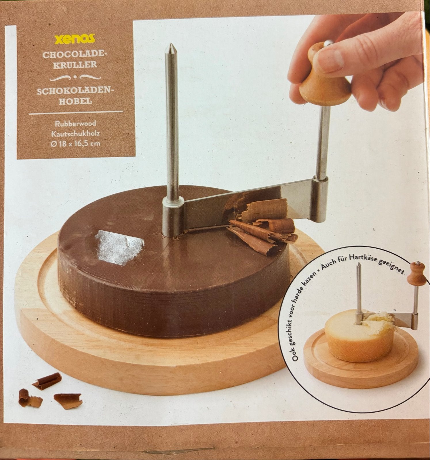 Xenos Chocoladekruller / Kaashobel - Rubberwood, Overige typen, Hout, Nieuw, Ophalen of Verzenden