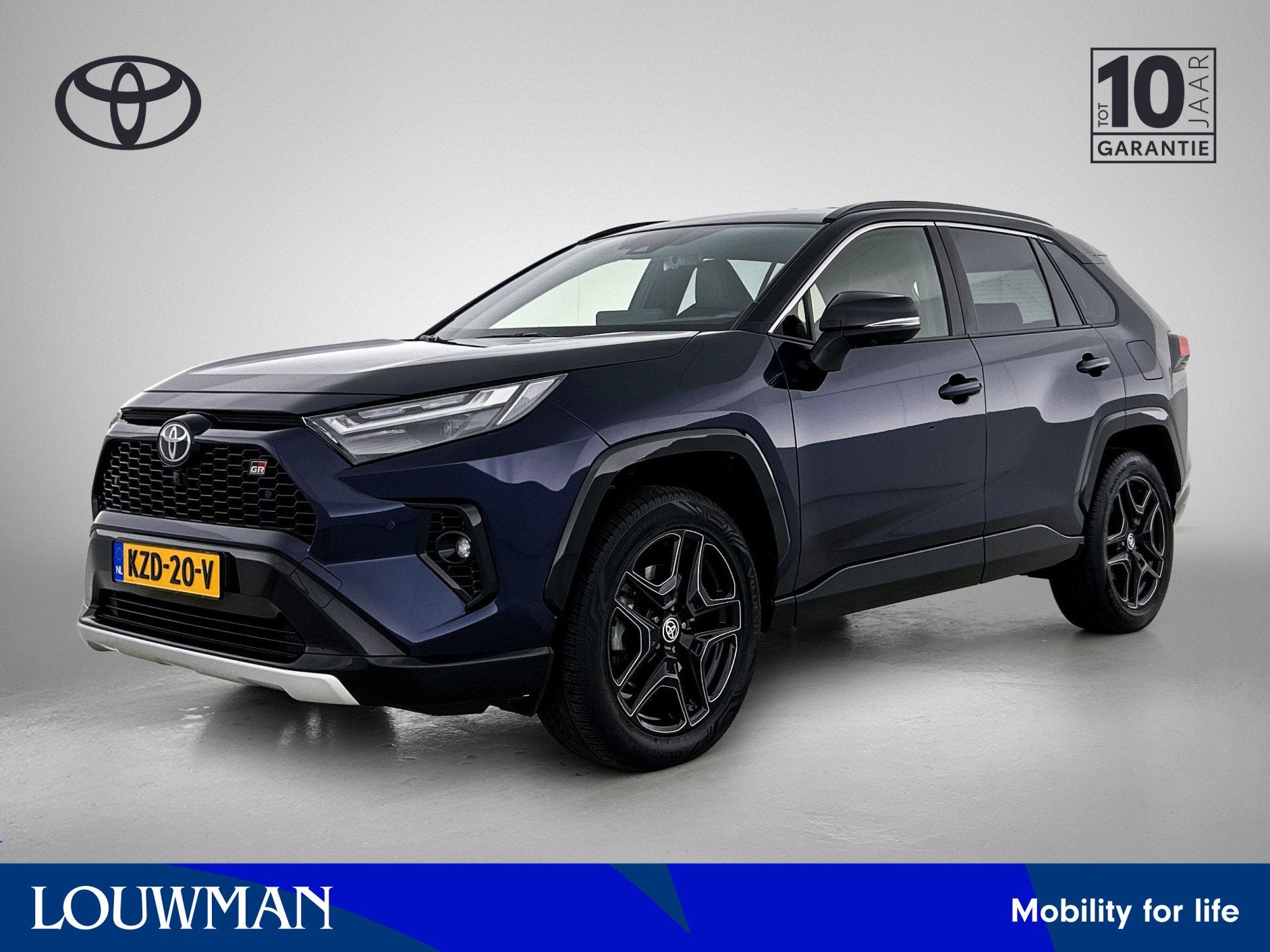 Toyota RAV4 2.5 Hybrid AWD GR SPORT ACC | Clima | Stoel en S, Auto's, Automaat, Stof, Gebruikt, 4 cilinders