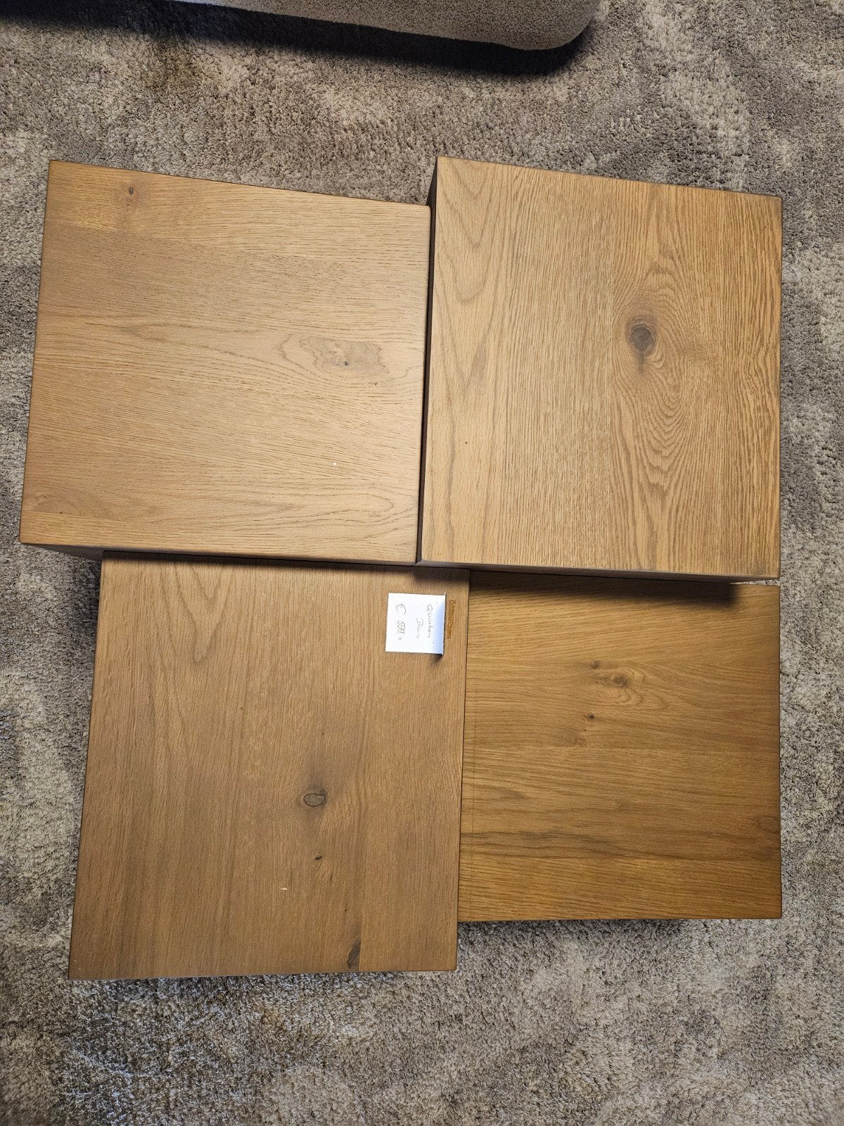 Salontafel Quinten bruin strak, 100 tot 150 cm, Verzenden, 50 tot 100 cm, Zo goed als nieuw