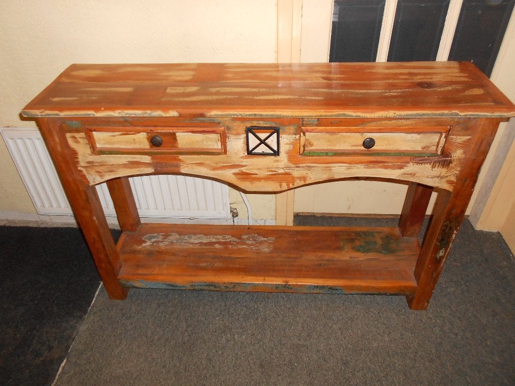 Vintage halbank te koop, Ophalen, Gebruikt, 100 tot 150 cm, 1 of 2 laden