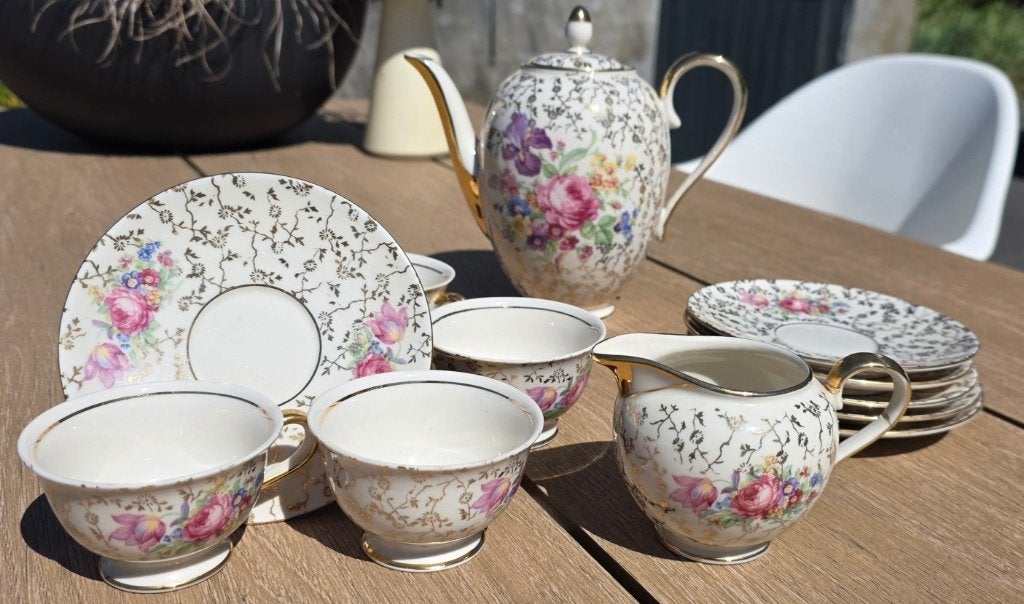 Te koop een Mid-Century Kerafina Bavaria Theeservies, Antiek en Kunst, Ophalen of Verzenden