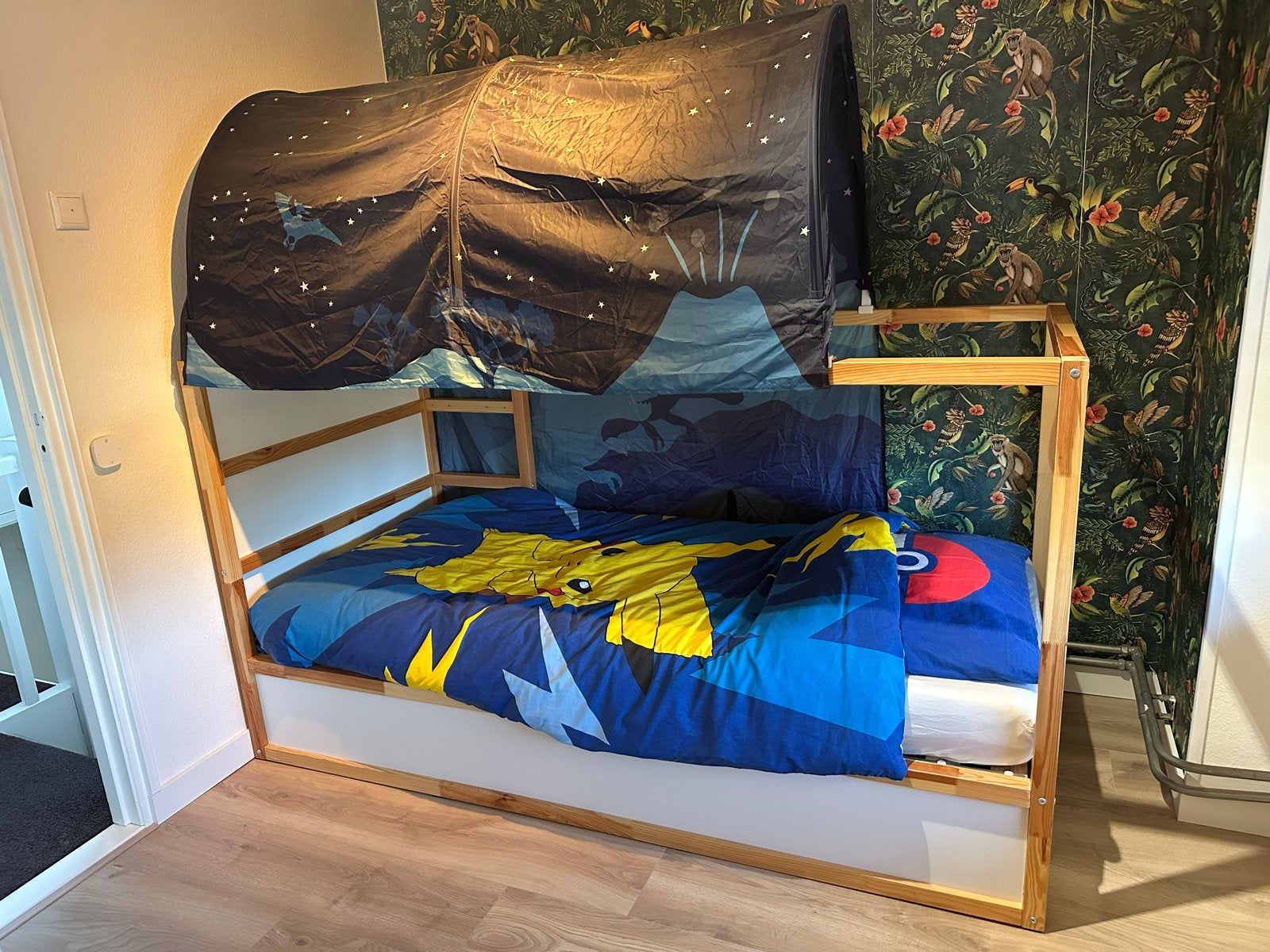 Ikea Kura omkeerbaar bed inclusief tentje, Ophalen, Gebruikt, 90 cm, Eenpersoons