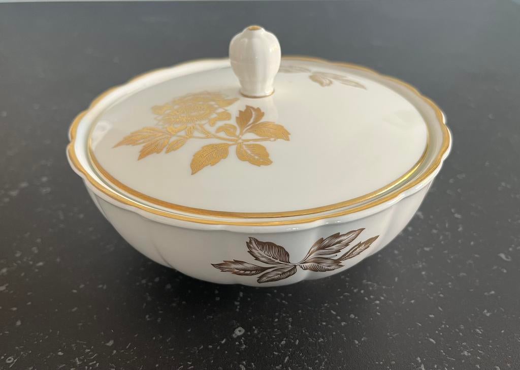 Wedgwood Gold Tonquin schaaltje met deksel, Antiek en Kunst, Antiek | Schalen, Ophalen of Verzenden