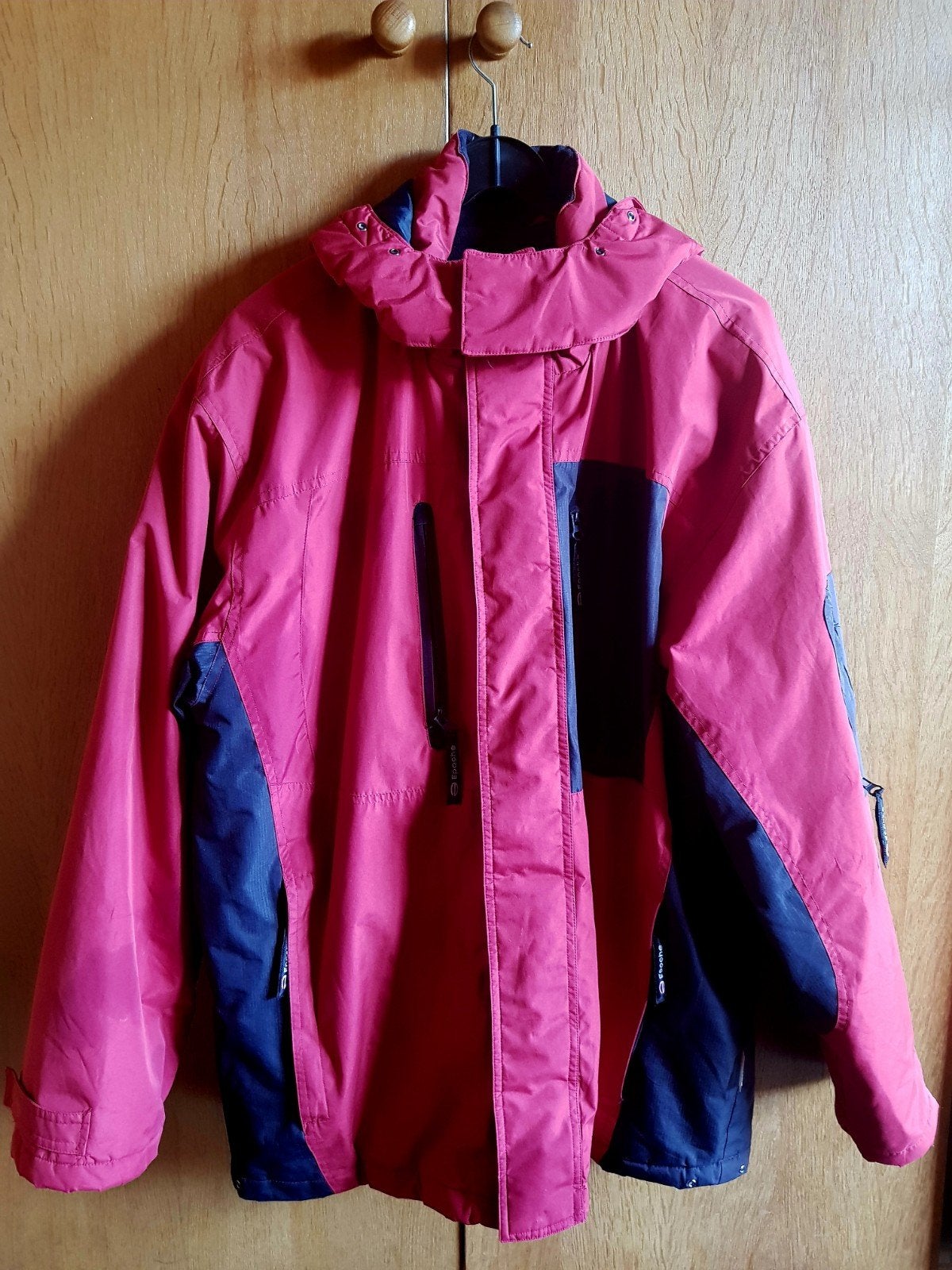 Rood-zwarte Epoche winterjas - maat XL, Ophalen of Verzenden, Maat 56/58 (XL), Rood