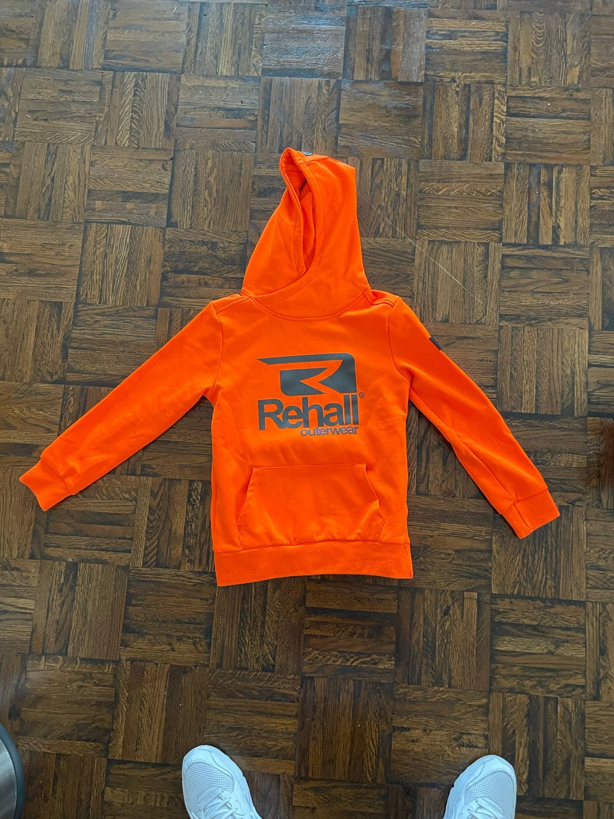 Leuke oranje Rehall trui - maat 128, Kinderen en Baby's, Ophalen of Verzenden, Gebruikt, Jongen of Meisje