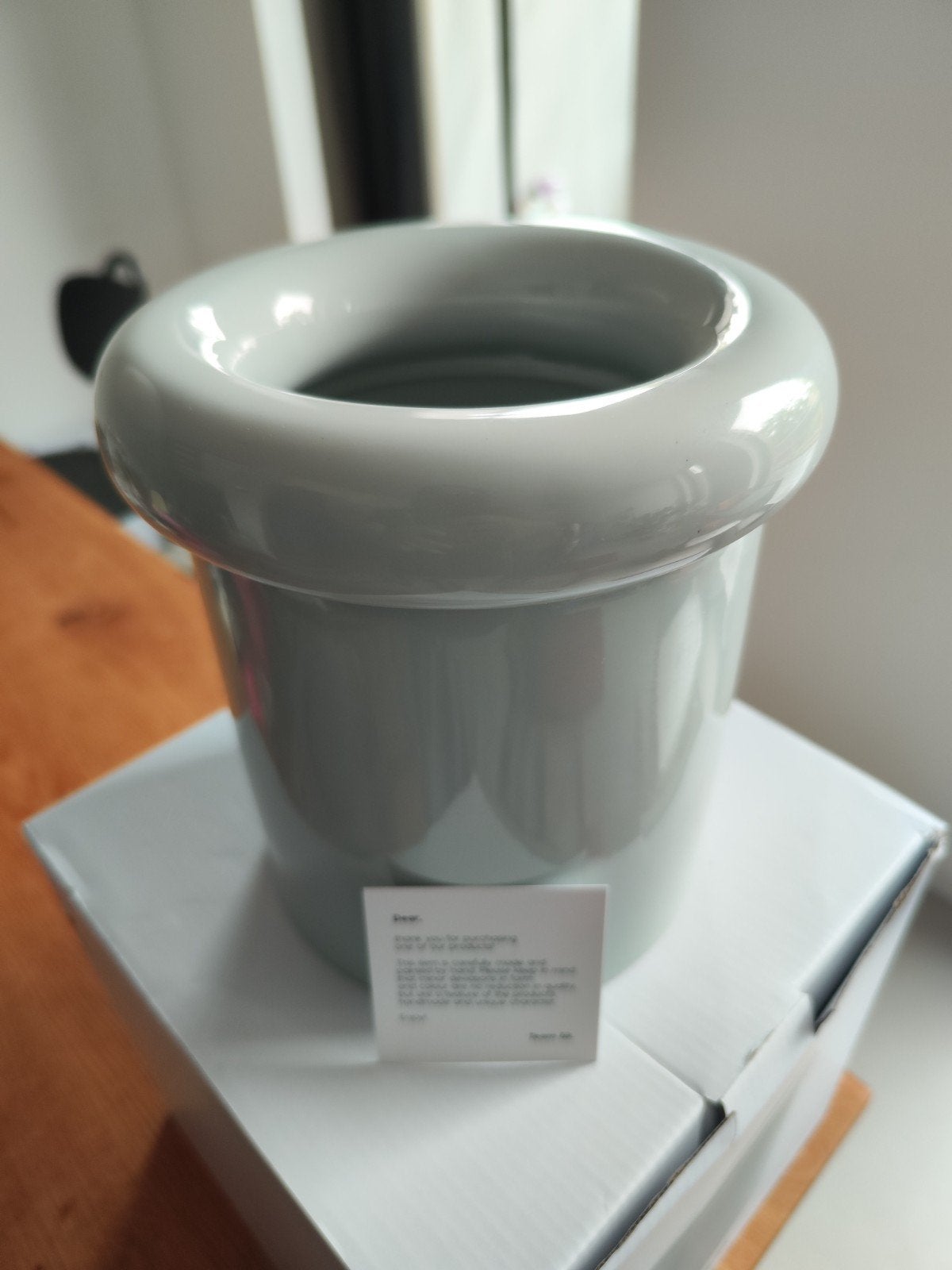&klevering &k Turban Vase Mist | Design Vaas | Nieuw in Doos, Overige materialen, Rond, Nieuw, Ophalen of Verzenden