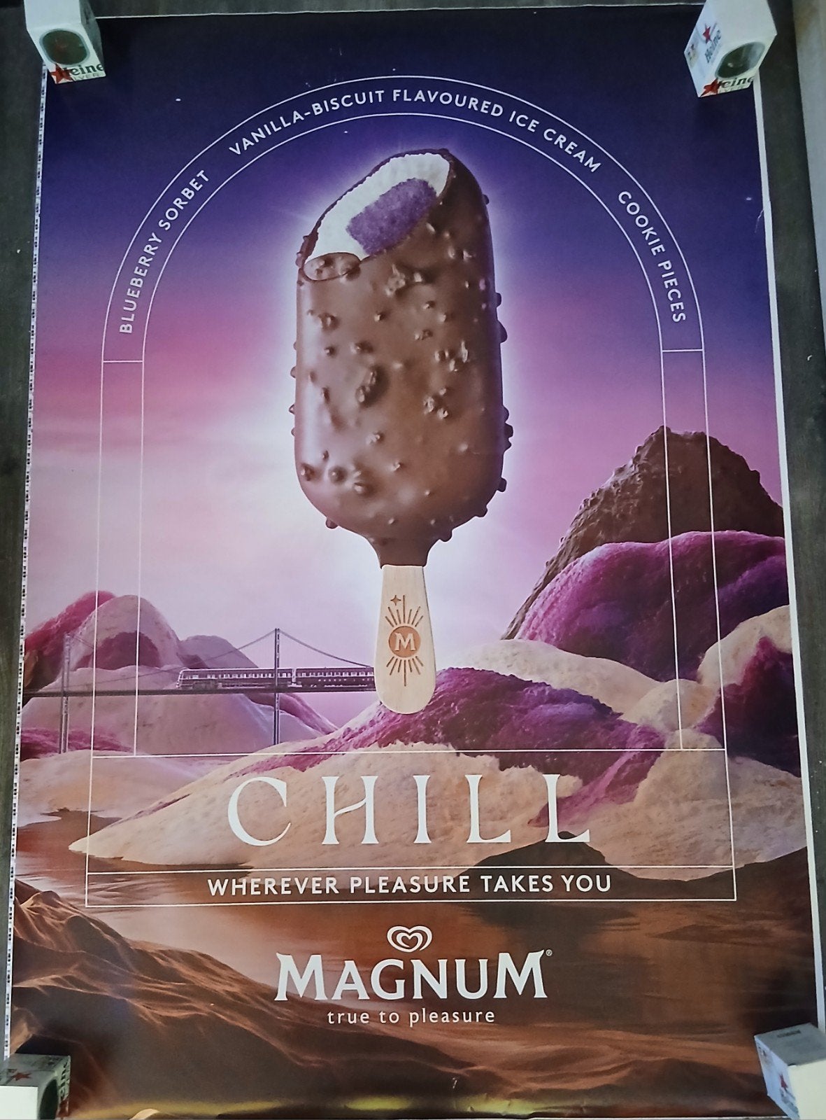 Magnum Abri Reclame Poster - Legendarisch IJsje (175x118cm), Verzamelen, Ophalen of Verzenden