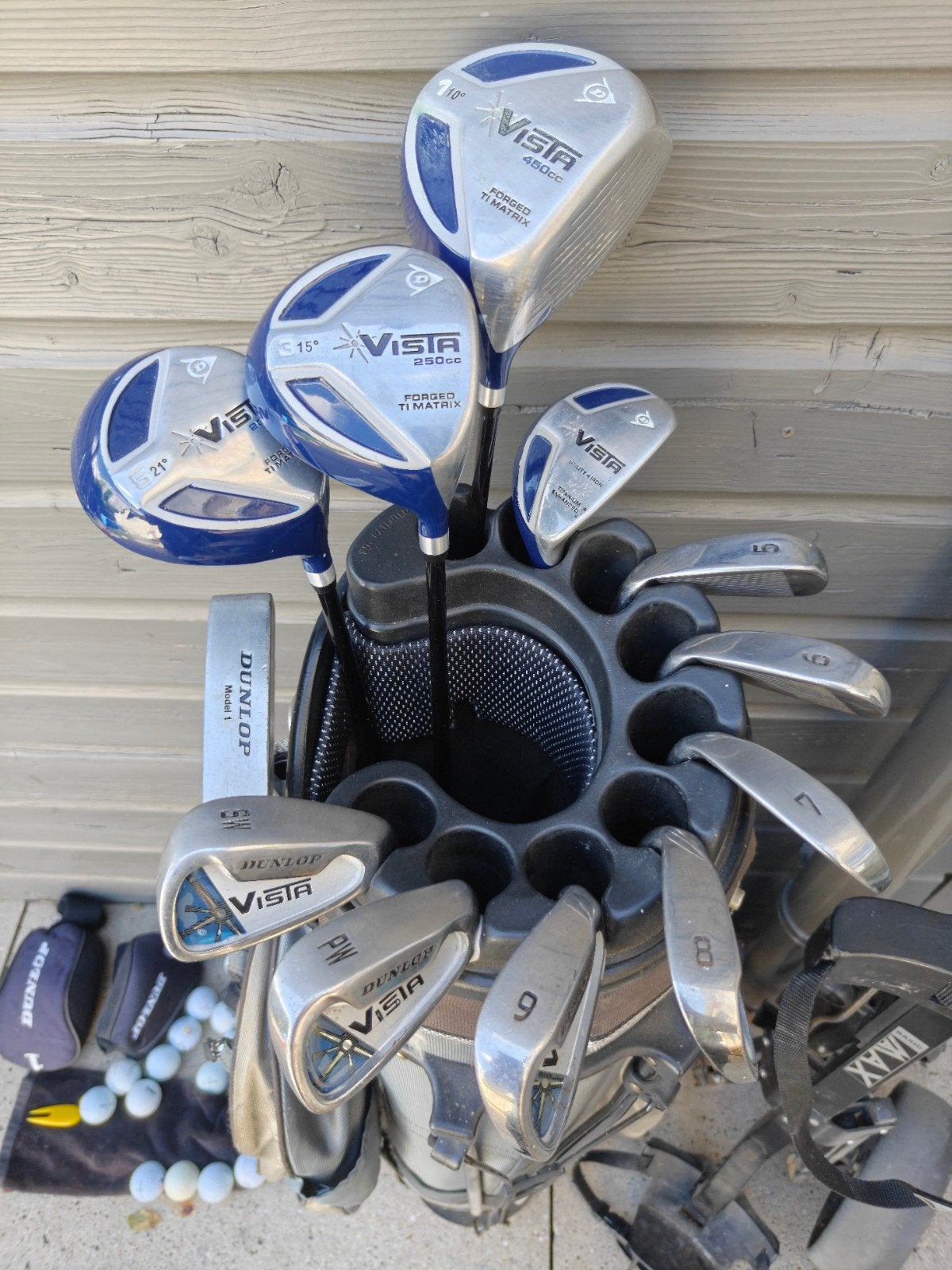 Complete moderne golfset heren in Bennington tas + trolley, Sport en Fitness, Golf, Ophalen of Verzenden, Zo goed als nieuw, Set