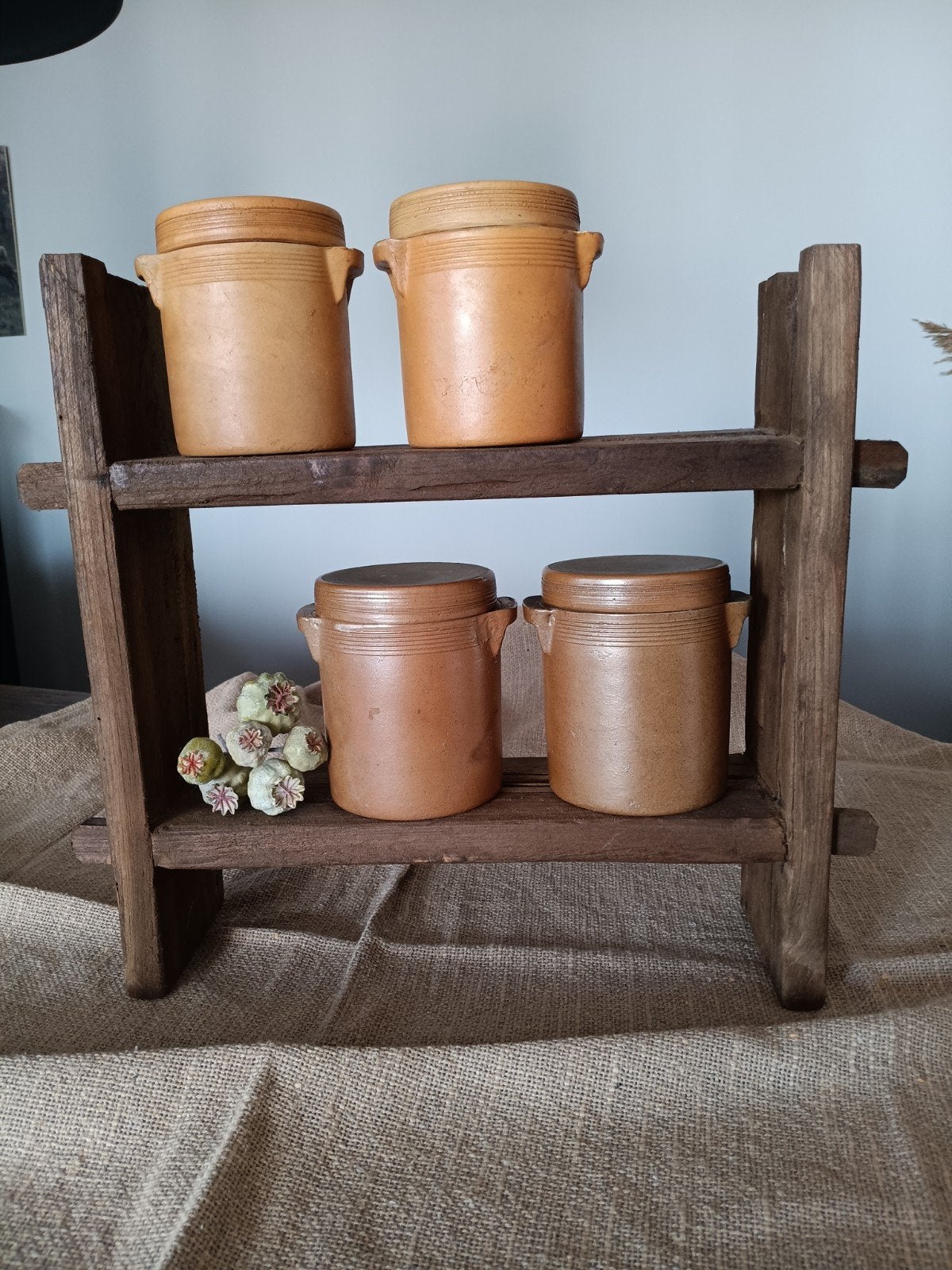 brocante houten rek, Antiek en Kunst, Ophalen of Verzenden