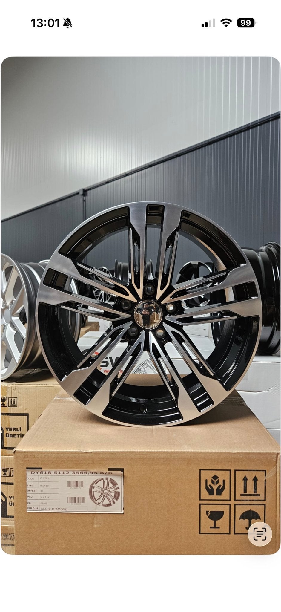 Set 4x 18 inch BlackDiamond lichtmetalen velgen 5x112 ET35, Velg(en), Nieuw, Personenwagen, Zomerbanden