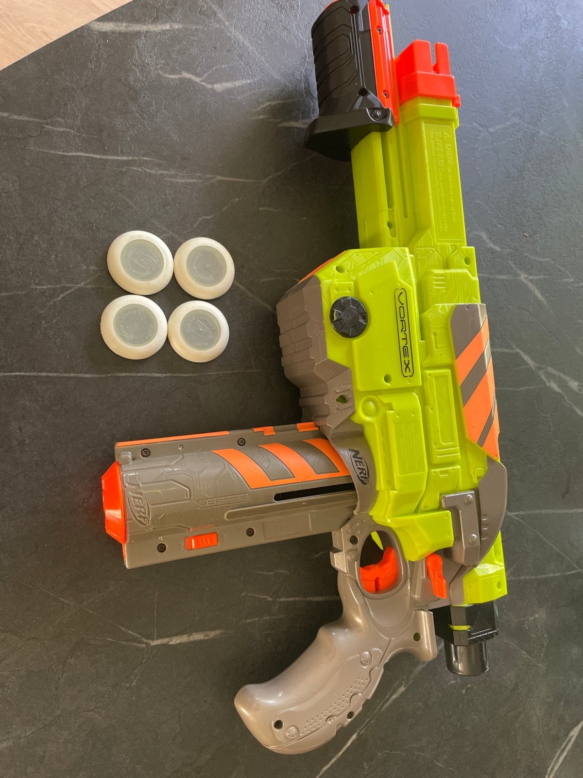 Nerf Vortex Blaster met 4 schijven, Ophalen of Verzenden, Gebruikt, Jongen of Meisje