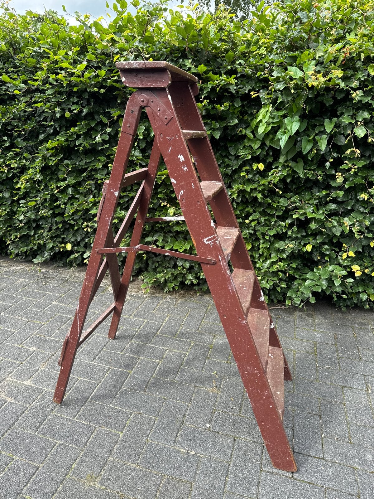 Vintage Houten Trap - Decoratief, Ophalen, Gebruikt, Trap, Opvouwbaar of Inschuifbaar