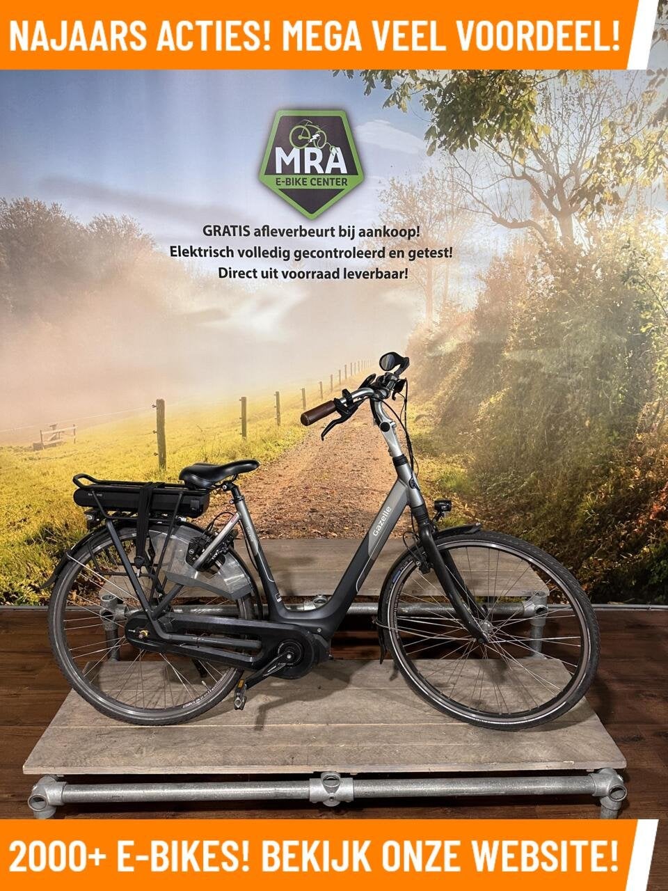 Gazelle Orange C8 elektrische fiets met middenmotor ebike!, Fietsen en Brommers, Zo goed als nieuw, 50 km per accu of meer, Gazelle