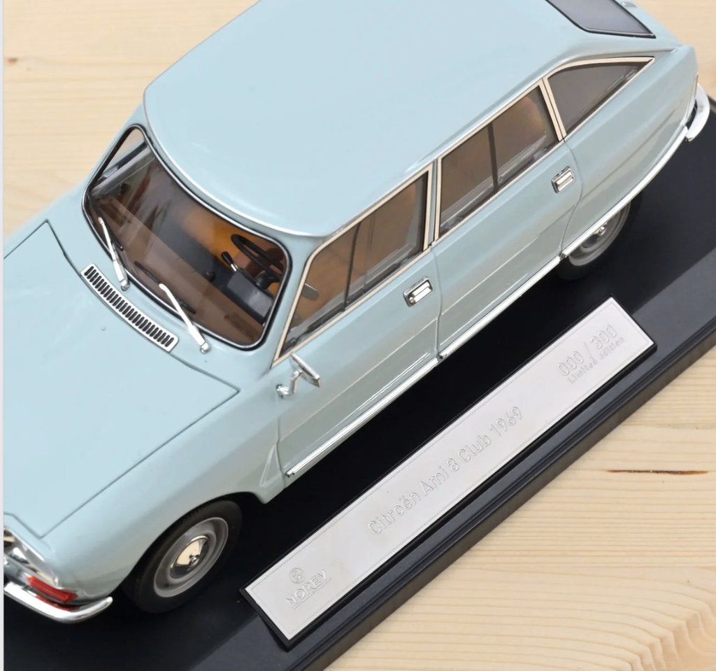 Citroen Ami 8 Club 1969 licht blauw 1/18 lim.ed NOREV 181669, Hobby en Vrije tijd, Verzenden, Nieuw, Auto, Norev