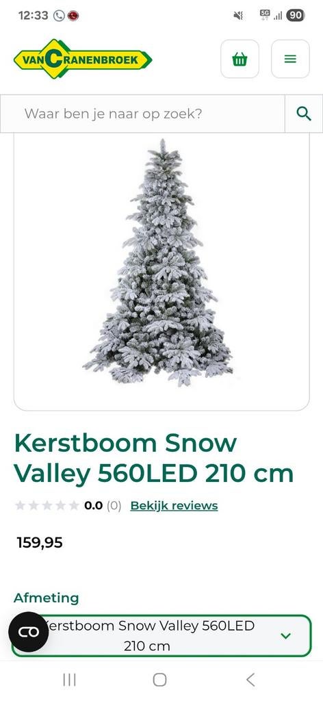 Zeer mooie volle kerstboom met led verlichting NIEUWSTAAT, Diversen, Kerst, Ophalen