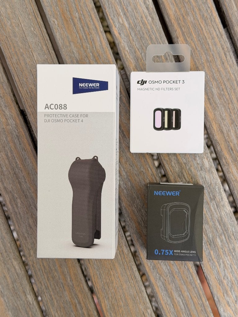 DJI Osmo Pocket 3 4 Groothoeklens Case ND Filter Set, Ophalen of Verzenden, Zo goed als nieuw, Minder dan 50 mm, Overige typen