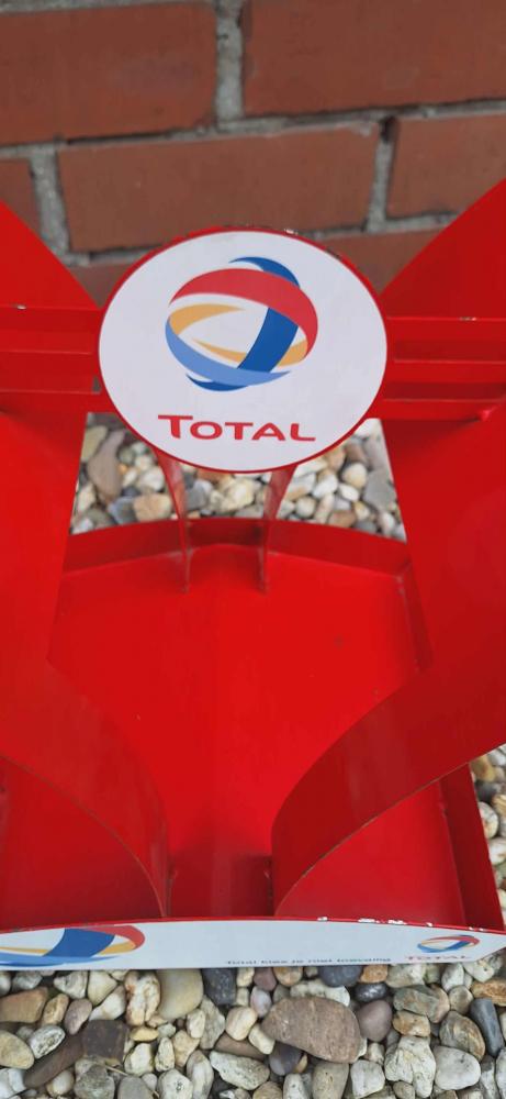 Vintage Total toonbank display voor olieblikken️️️⛽️, Ophalen, Gebruikt, Gebruiksvoorwerp, .