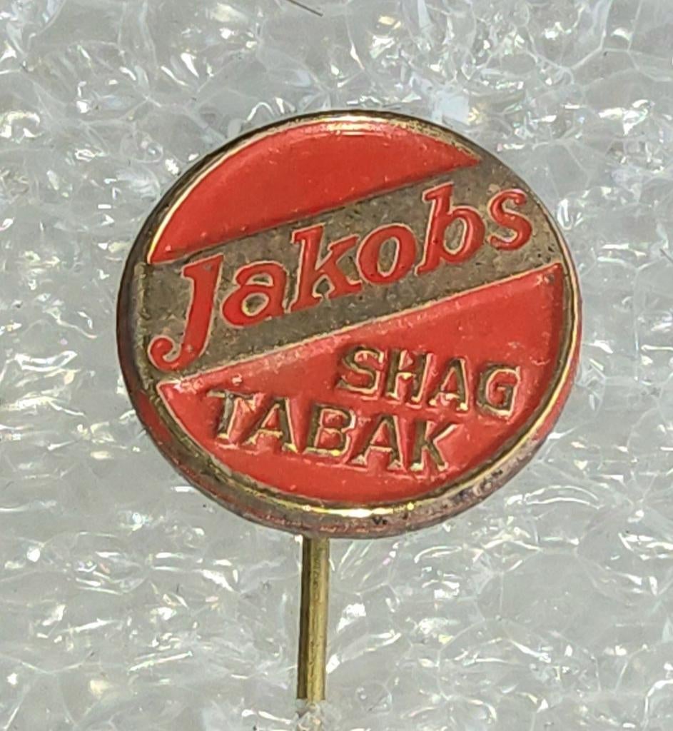Vintage Jakobs Shag Tabak Speldje - Verzamelobject, Ophalen of Verzenden, Gebruikt, Merk, Speldje of Pin