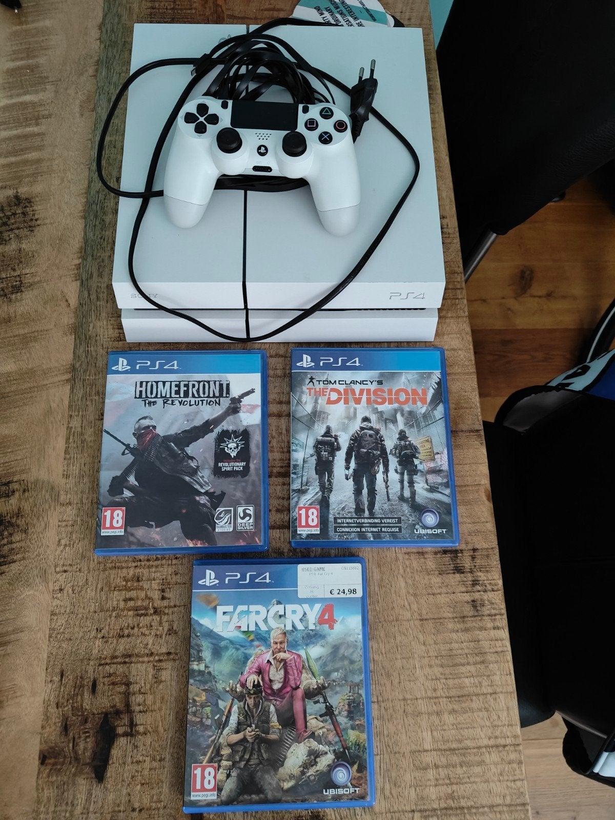 PS4 +spellen, Ophalen, Met 1 controller, Original, 500 GB