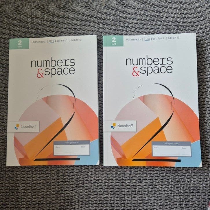 Numbers & Space VWO deel 1 en 2 - Wiskunde, Ophalen of Verzenden, Zo goed als nieuw, VWO, Wiskunde A