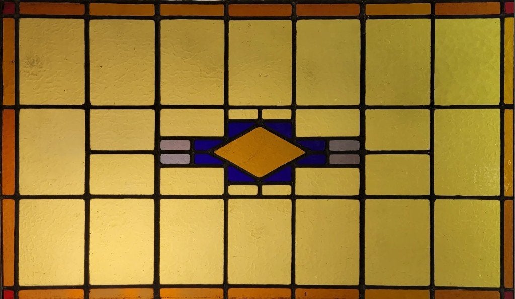 Glas in lood, Ophalen, Gevelraam of Ruit, Gebruikt, Minder dan 80 cm