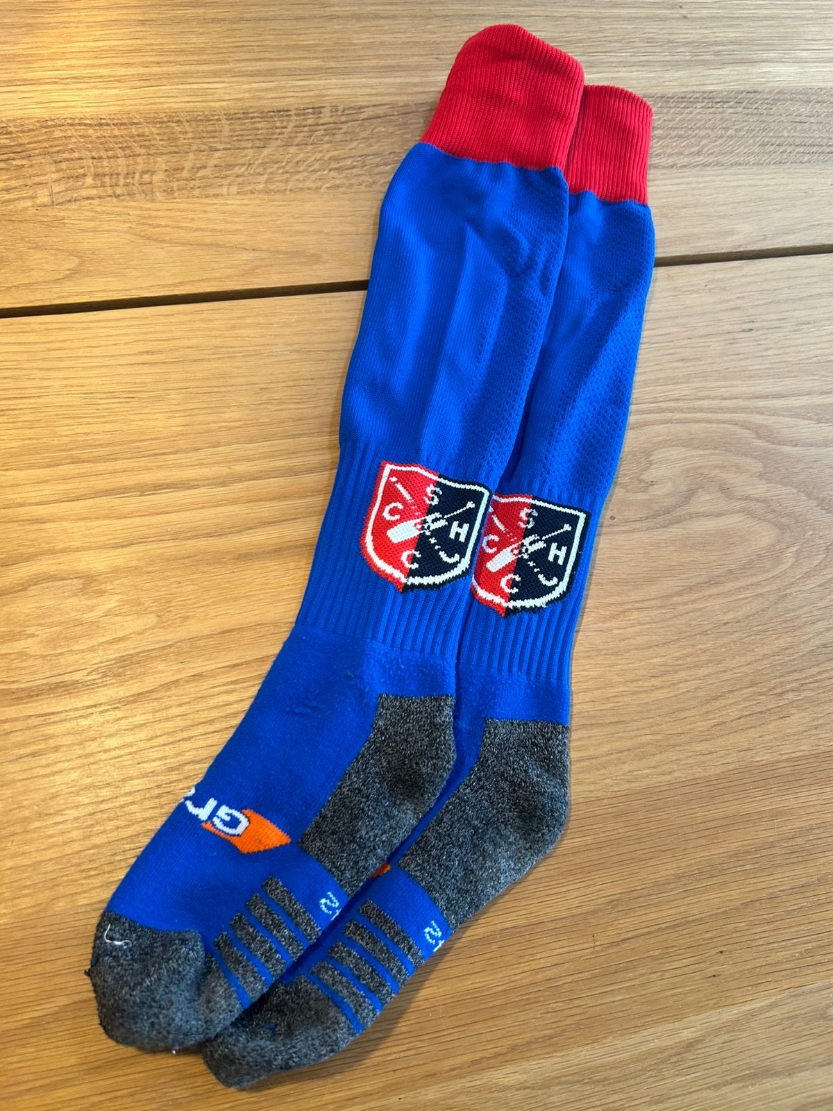 SCHC blauwe hockeysokken sokken kousen maat 39-42, Ophalen of Verzenden, Zo goed als nieuw, Kleding