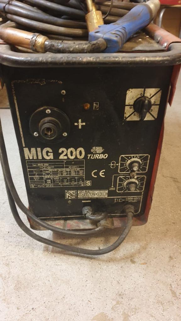 Aireco MIG 200 Turbo Lasapparaat, Doe-het-zelf en Verbouw, Ophalen, Gebruikt, 150 tot 250 ampère, Co2