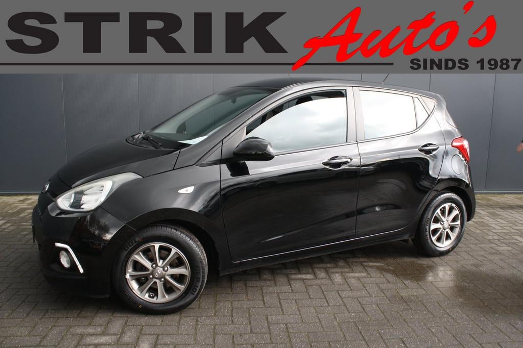 Hyundai I10 1.0i i-Motion Premium - AIRCO - RIJKLAAR - CRUIS, Auto's, Euro 5, Stof, Zwart, Bedrijf