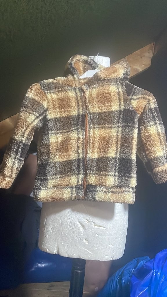 Nieuw! Warme Geruite Teddy Jas met Capuchon - Maat 110 -, Kinderen en Baby's, Kinderkleding | Maat 110, Ophalen of Verzenden, Nieuw