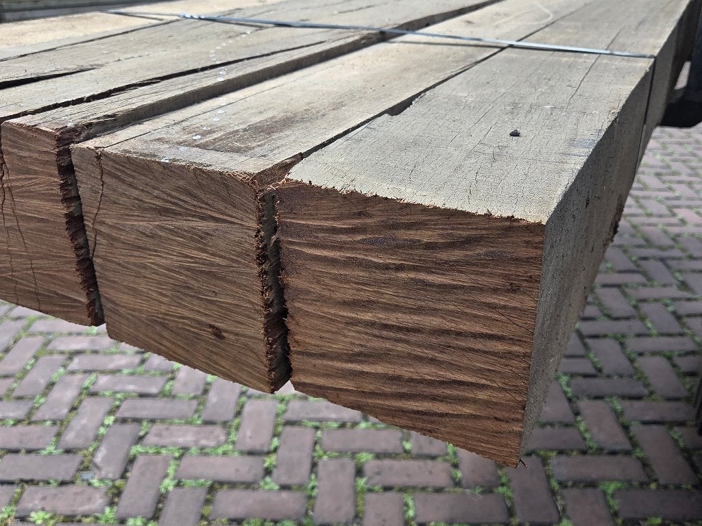5 Hardhouten palen 15x15 cm 3.00 m lang - nr: HB239, Ophalen, 250 cm of meer, Palen, Hardhout