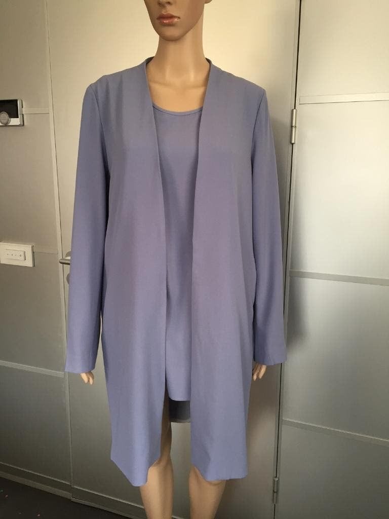 C106 Nieuw Set: Milla jasje+top blazer+tuniek Maat 42=L blau, Blauw, Maat 42/44 (L), Nieuw, Ophalen of Verzenden