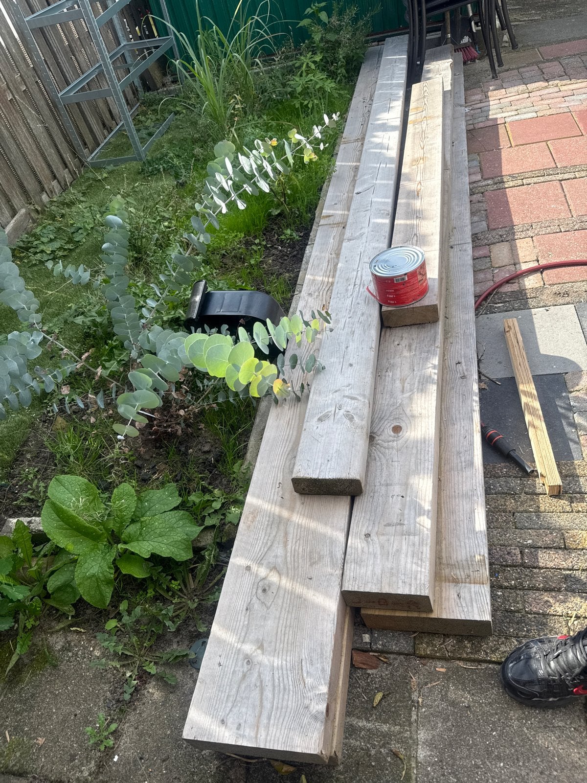Houten balken, Gebruikt, 25 tot 50 mm, Ophalen of Verzenden, 250 tot 300 cm
