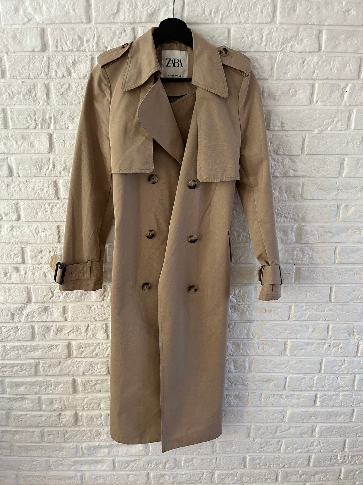 Zara Trenchcoat - Klassieke Beige Lange Jas, Ophalen of Verzenden, Nieuw, Maat 34 (XS) of kleiner, Beige