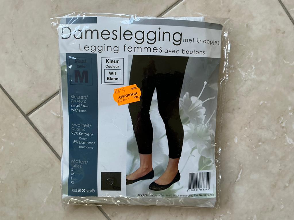 2 dames leggings maat 38/40, Kleding | Dames, Leggings, Maillots en Panty's, Legging, Verzenden, Wit, Maat 40/42 (M)
