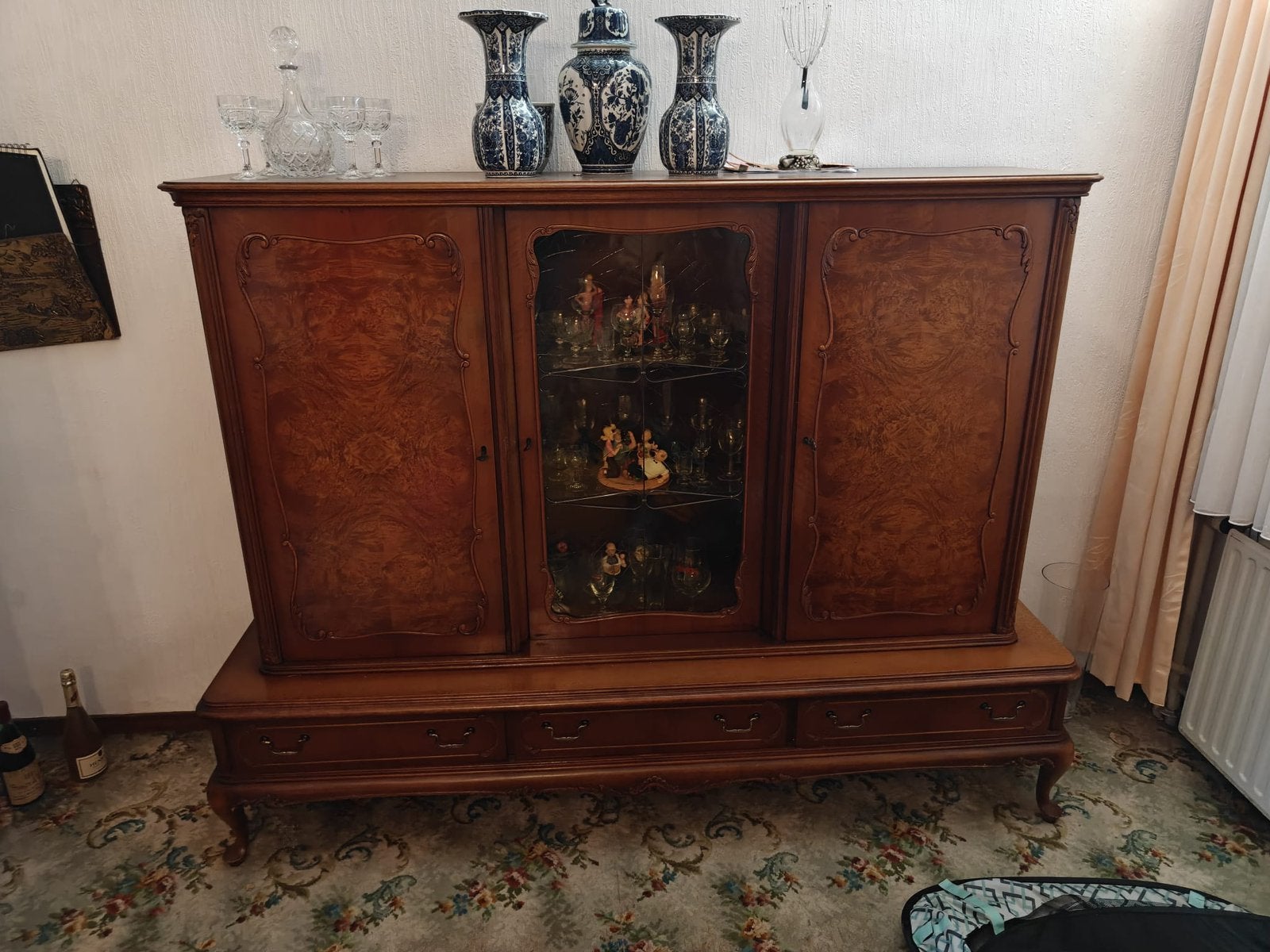 Antieke/Vintage Buffetkast/Vitrinekast/Dressoir, Huis en Inrichting, Ophalen, Gebruikt, 25 tot 50 cm