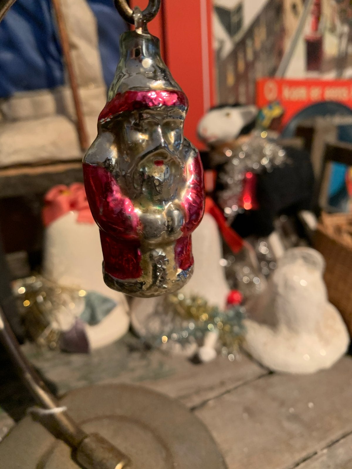 Kerst kerstman glazen oogje ajeko, T, Ophalen of Verzenden, Zo goed als nieuw, N