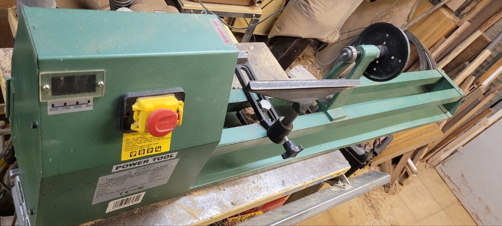 Houtdraaibank - Power Tool MCJ1000 - Zo goed als nieuw, Doe-het-zelf en Verbouw, Ophalen, Zo goed als nieuw, Houtdraaibank, 500 tot 1000 mm