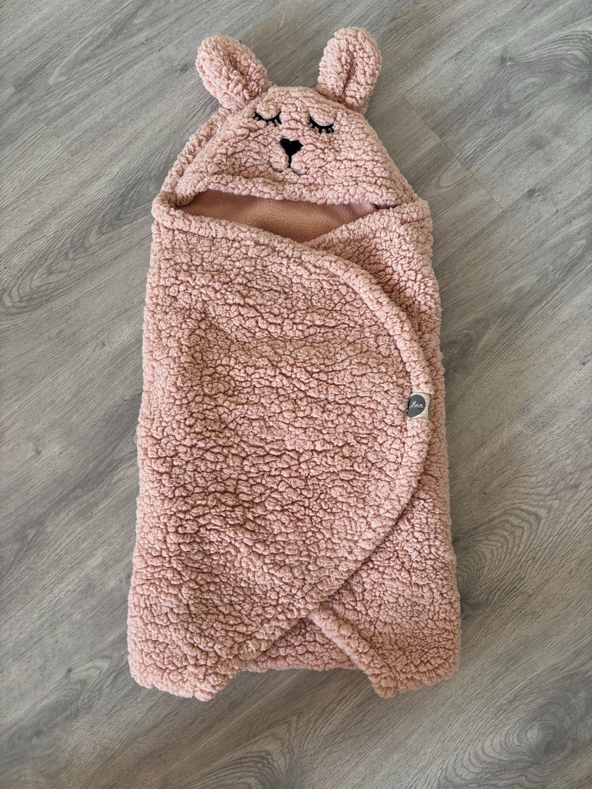Jollein Roze teddy bunny inbakerdoek/wikkeldeken, Ophalen, Bakerzak of Bakerdoek, Jollein, Zo goed als nieuw
