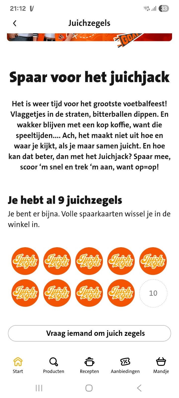 9 zegels Jumbo Juichzegels, juichjack, Jumbo, Ophalen of Verzenden
