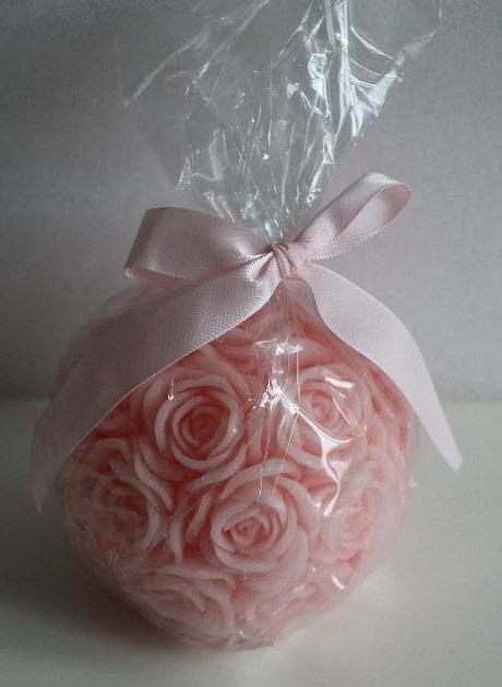 Wohnsinn figuurkaars bol, roze rozen, nieuw, Overige materialen, Overige kleuren, Nieuw, Ophalen of Verzenden