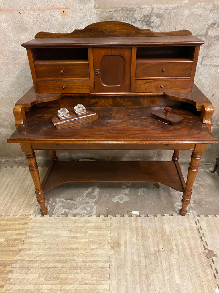 Antieke schrijftafel uit circa 1880 met certificaat, Antiek en Kunst, Ophalen