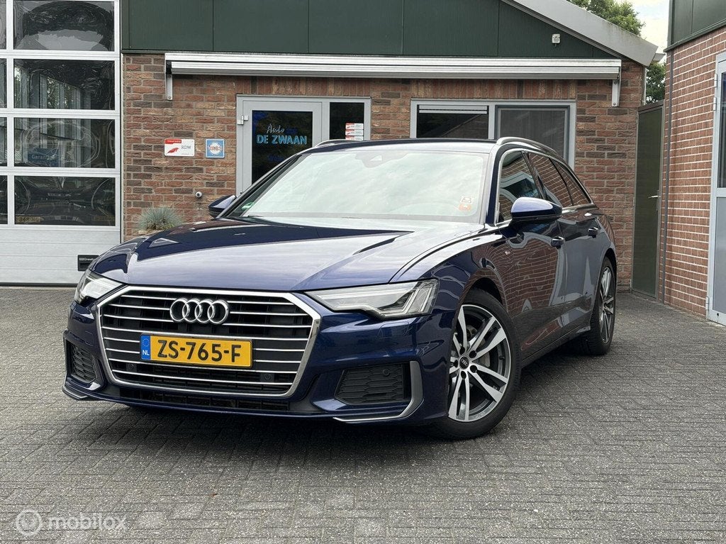 Audi A6 Avant 45 TFSI S edition., Auto's, Gebruikt, Euro 6, 4 cilinders, Blauw