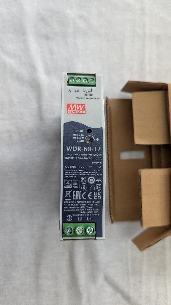 Meanwell WDR-60-12 nieuw in doos 12V 5A 60W, Hobby en Vrije tijd, Elektronica-componenten, Ophalen of Verzenden, Nieuw
