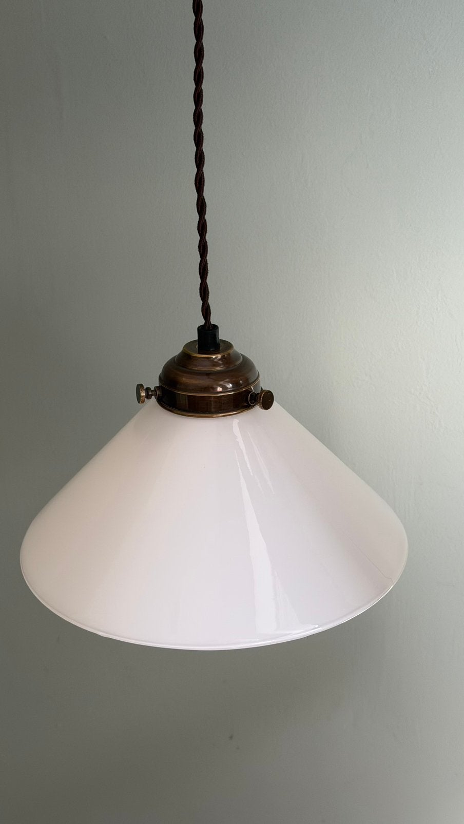 Vintage Franse lamp hanglamp pendellamp, Huis en Inrichting, Lampen | Hanglampen, Gebruikt, Glas, Frans art deco, E27 (groot)