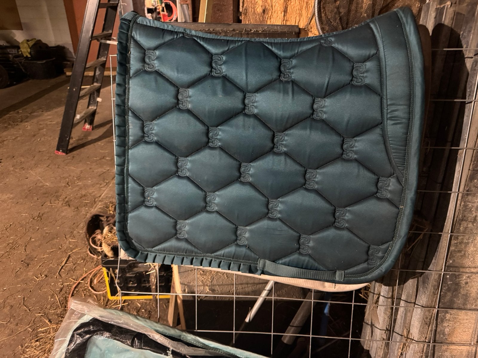Petrol ruffle dekje ps of sweden full dressuur nieuw, Full (L), Dressuurdekje, Verzenden, Nieuw