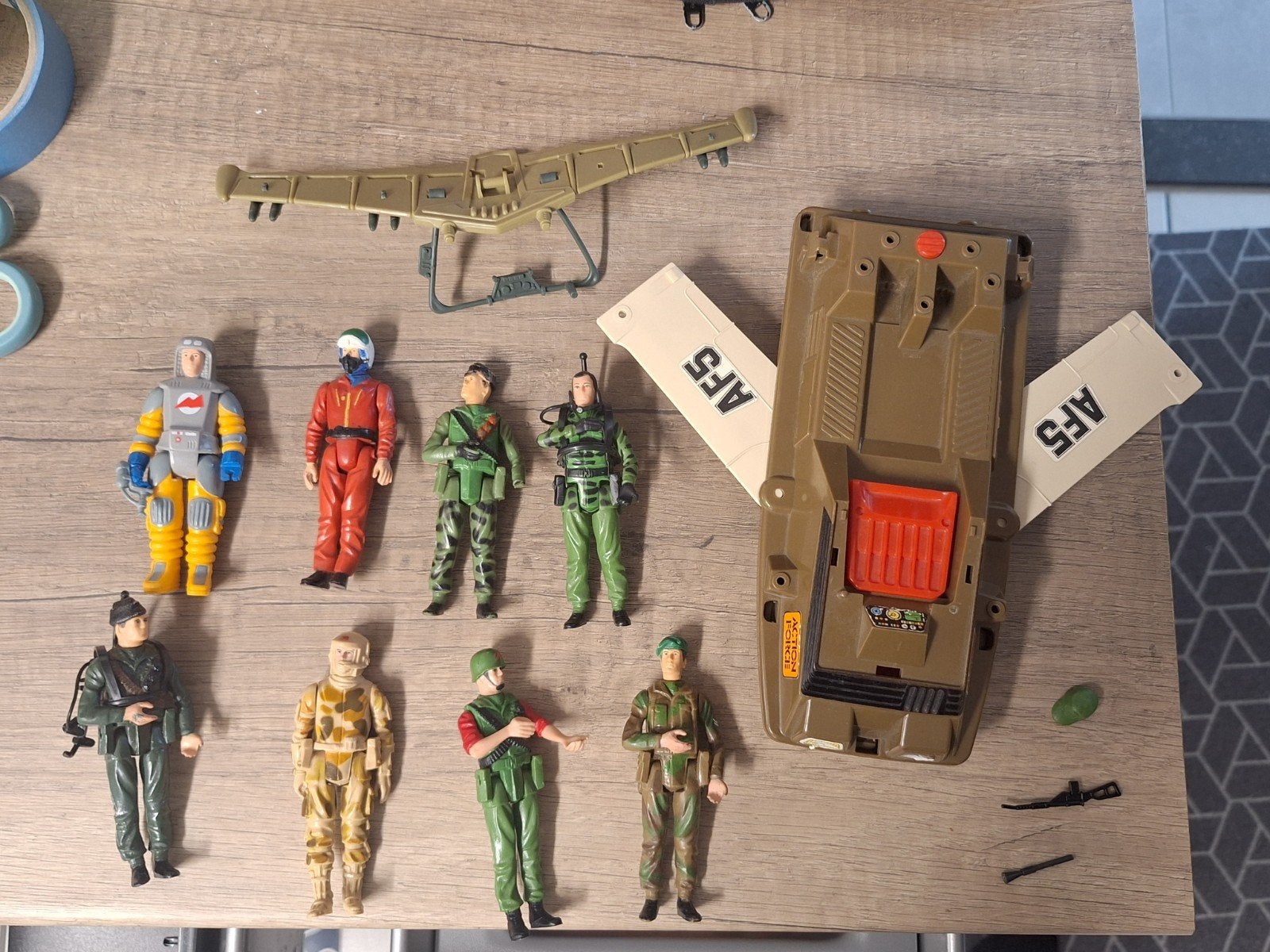 Vintage Palitoy Aktion Force figuren + voertuigen jaren 80, Ophalen of Verzenden, Gebruikt