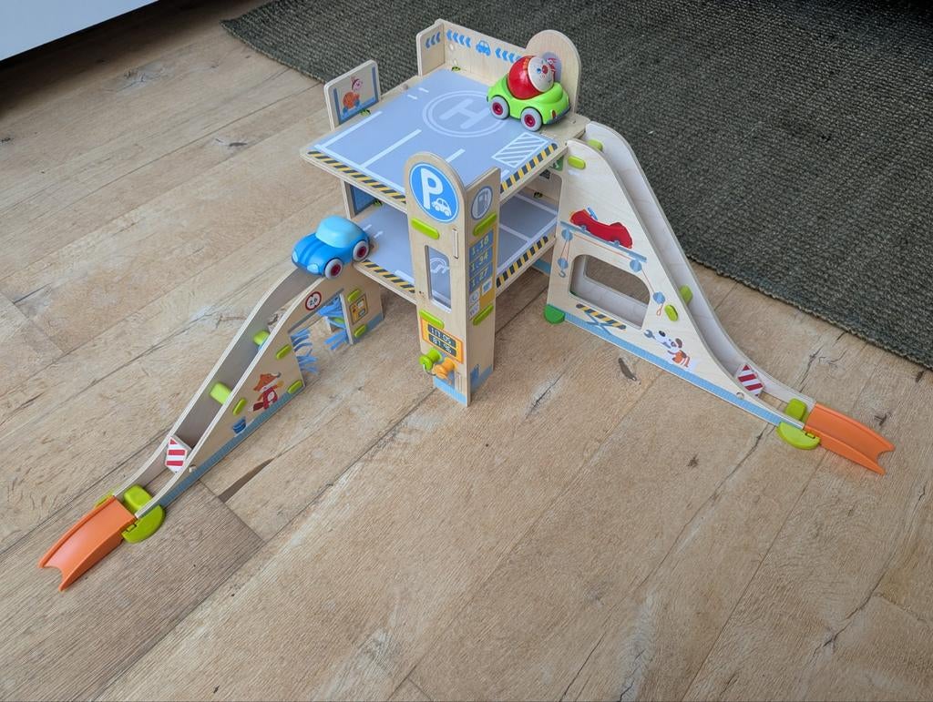 Haba Kullerbu knikkerbaan - Parkeergarage, Ophalen of Verzenden, Gebruikt, Jongen of Meisje