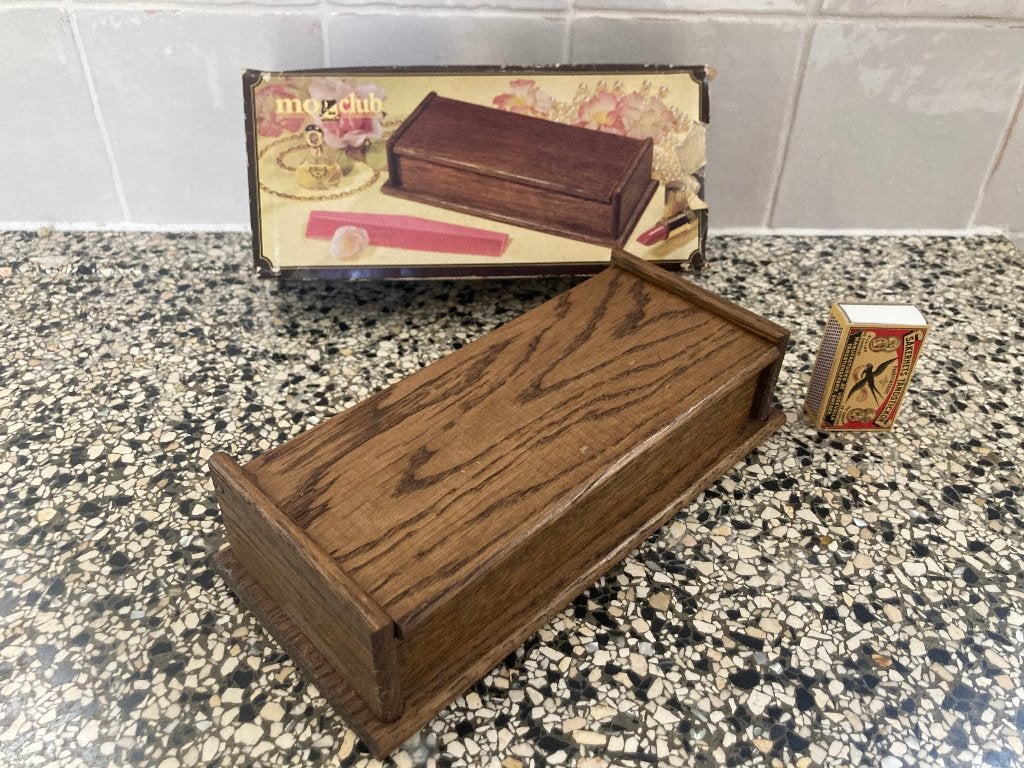 Seventies Oisterwijk houten kammenbakje in originele doos, Ophalen of Verzenden, Nieuw, Overige typen