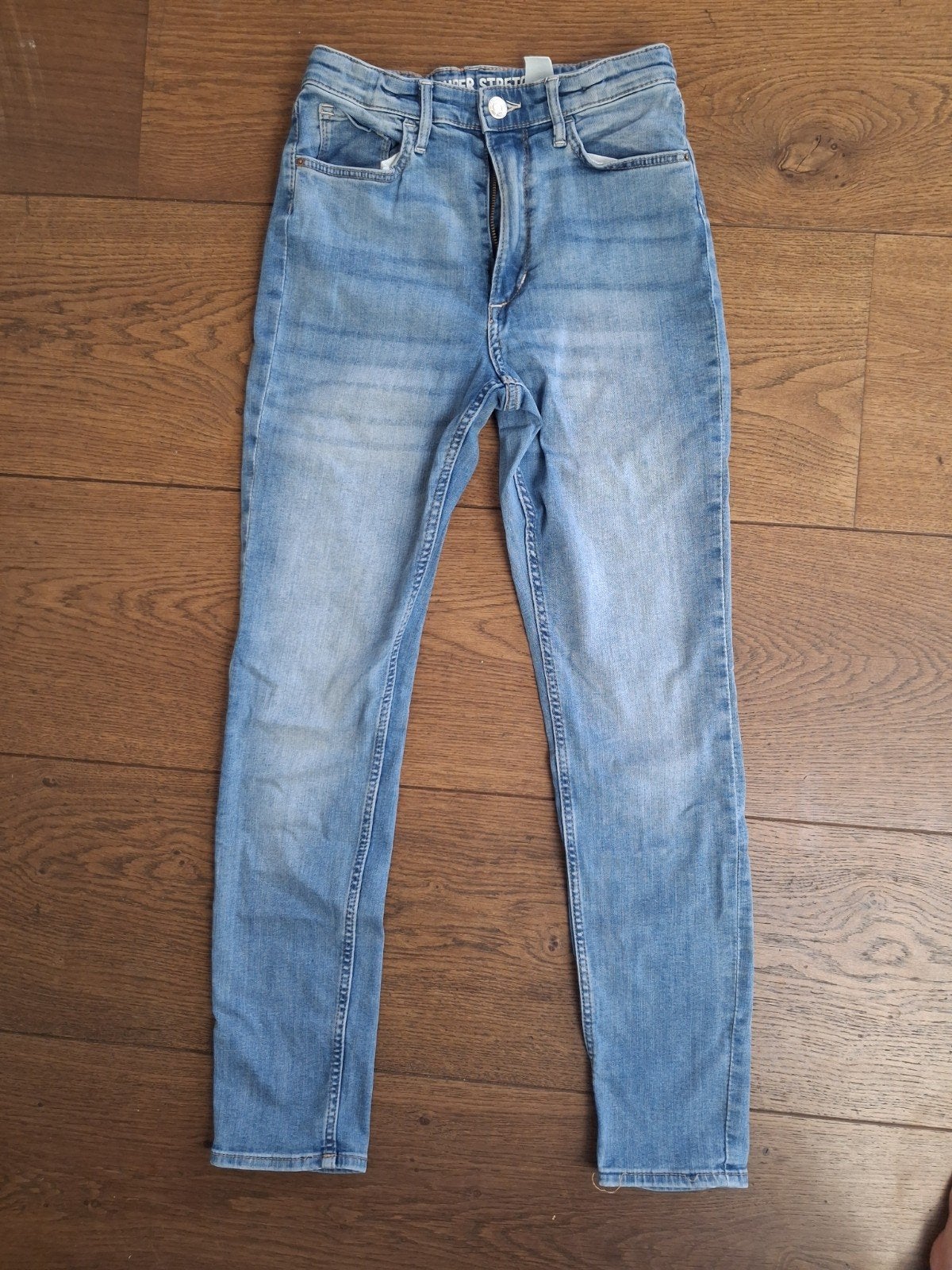 Spijkerbroek maat 158 met verstelbaar elastiek, Kinderen en Baby's, Kinderkleding | Maat 158, Broek, Gebruikt, Jongen of Meisje