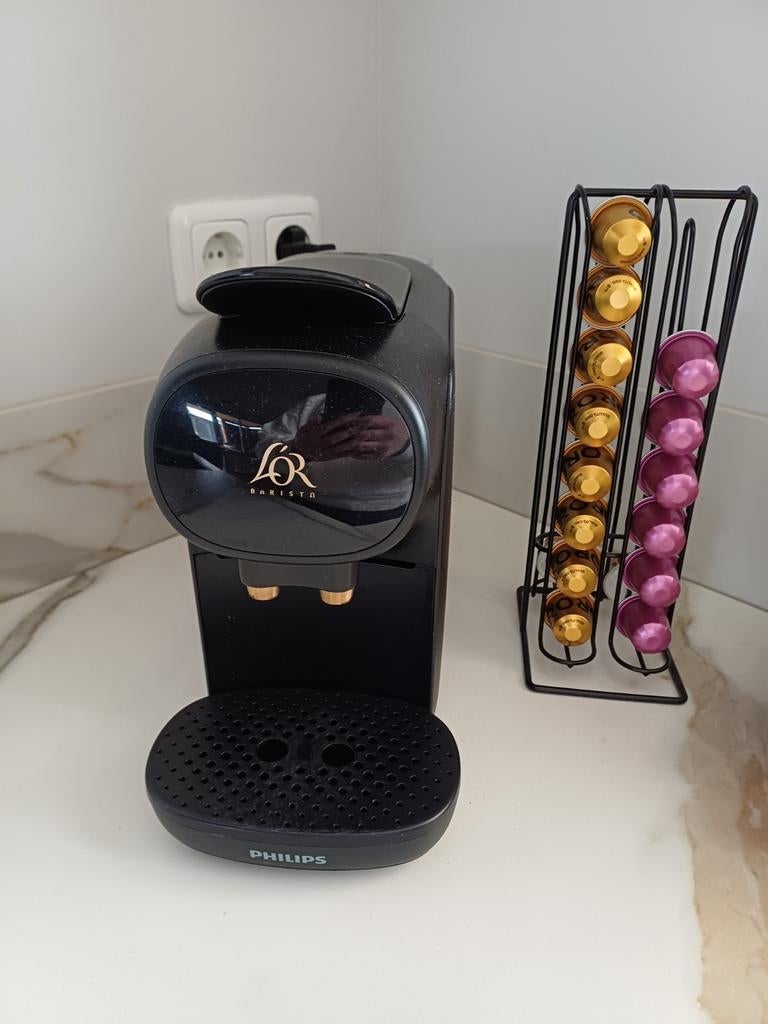 Philips L'OR Barista Koffiemachine - Zwart, Witgoed en Apparatuur, Koffiezetapparaten, Zo goed als nieuw, Koffiepads en cups, Koffiemachine